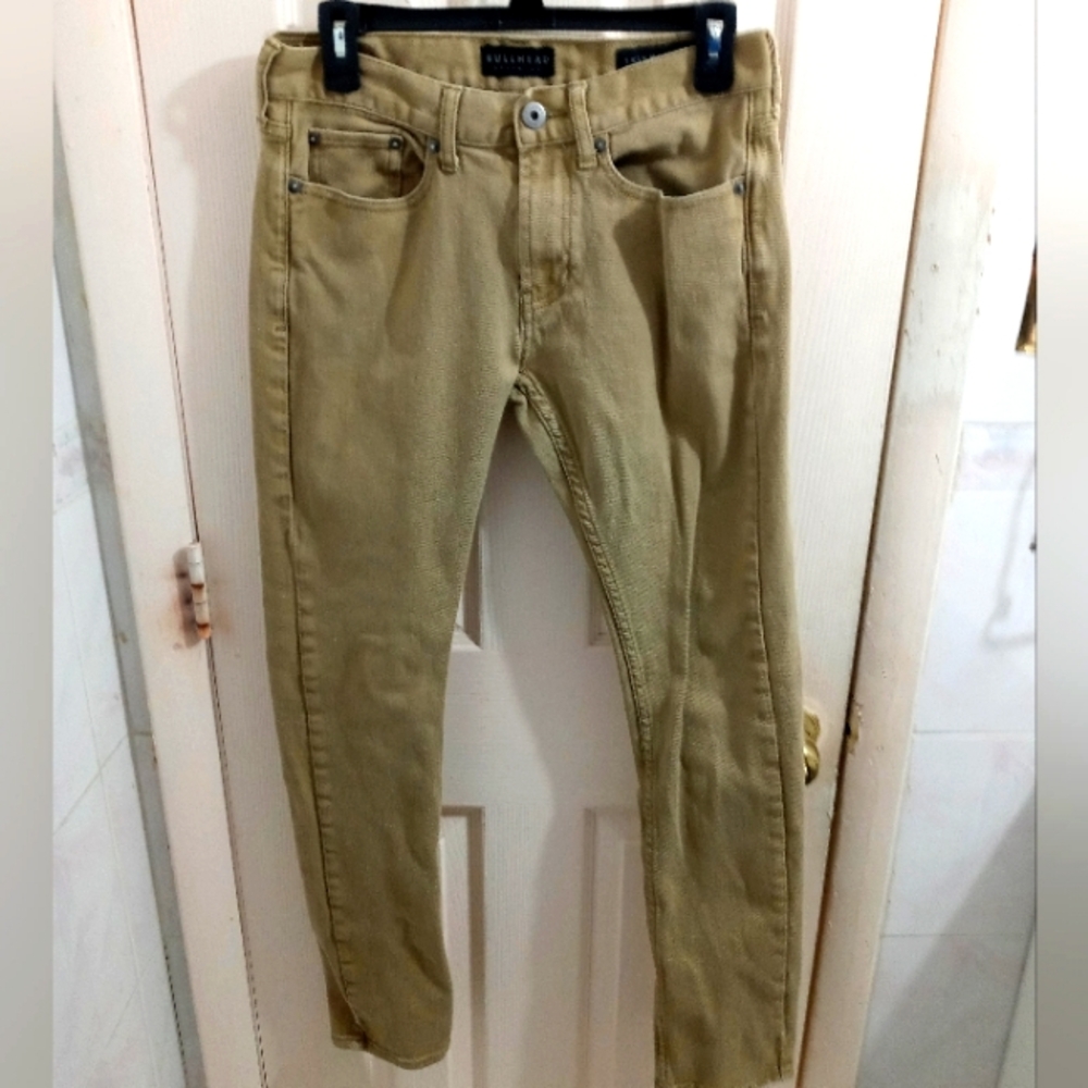 Bullhead Denim Skinny Khaki Mens Jeans Size 30 x 32